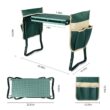 KVR Upgraded Garden Kneeler and Seat with Thicken & Widen Soft Kneeling Pad, Heavy Duty Foldable Gardener Stool