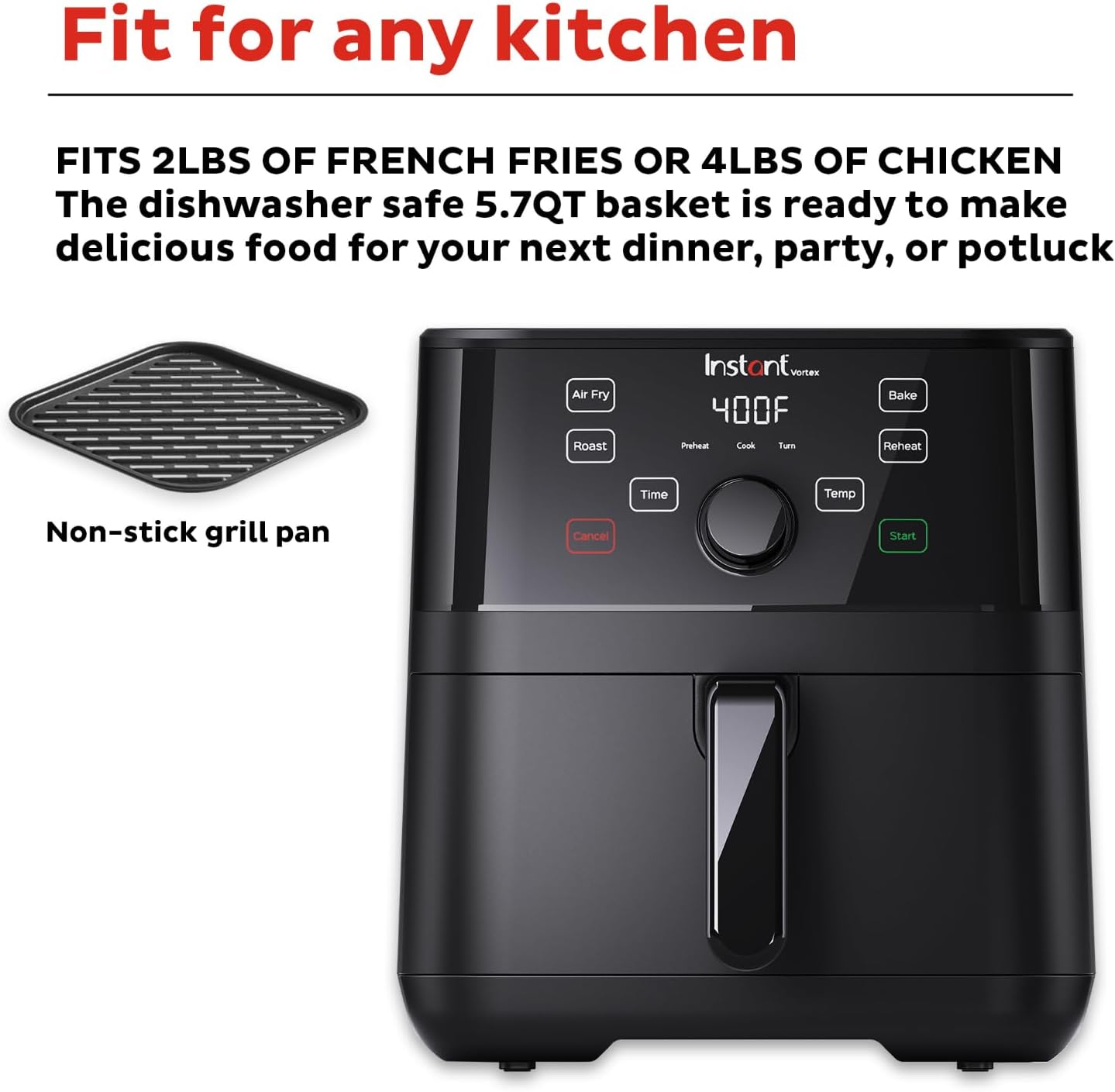 Instant Pot 5.7 qt. Black Vortex Air Fryer Instant Pot 5.7 qt. Black Vortex Air Fryer - Image 6