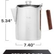 COLETTI Bozeman Camping Coffee Pot – Percolator Coffee Pot for Campfire or Stove Top Coffee Making – 9 CUP