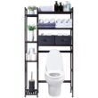 Homde Over The Toilet Storage with Basket and Drawer, Bamboo Bathroom Organizer, Brown
