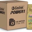 Castrol Power1 4T 10W-50 Full Synthetic Motorcycle Oil, 1 Quart, Pack of 6 - 1