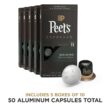 Peet's Coffee, Dark Roast Espresso Pods Compatible with Nespresso Original Machine, (5 Boxes of 10 Espresso Capsules)