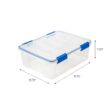 IRIS USA 3 Pack 26.5 Quart WeatherPro Plastic Storage Box Durable Lid and Seal and Secure Latching Buckles