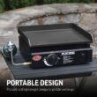 Char-Griller Flat Iron Portable Griddle 1-Burner Liquid Propane Flat Top Grill