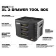 TOUGHBUILT STACKTECH XL 21-in Ball-bearing 3-Drawer Black Plastic Tool Box
