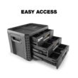 TOUGHBUILT STACKTECH XL 21-in Ball-bearing 3-Drawer Black Plastic Tool Box