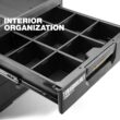 TOUGHBUILT STACKTECH XL 21-in Ball-bearing 3-Drawer Black Plastic Tool Box