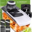 Fullstar Mandoline Slicer for Kitchen, Cheese Grater Vegetable Spiralizer and Veggie Slicer for Cooking & Meal Prep