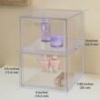STORi Audrey Stackable Clear Bin Plastic Organizer Drawers, 2 Piece Set, Organize Cosmetics and Beauty Supplies on a Vanity