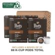 Peet's Coffee, Dark Roast K-Cup Pods for Keurig Brewers - Major Dickason's Blend 88 Count (4 Boxes of 22) Peet's Coffee, Dark Roast K-Cup Pods for Keurig Brewers - Major Dickason's Blend 88 Count (4 Boxes of 22)