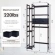 Homde Over The Toilet Storage with Basket and Drawer, Bamboo Bathroom Organizer with Adjustable Shelf & Waterproof Feet Pad, Space Saver Storage Rack for Bathroom, Restroom, Laundry, Brown - 2
