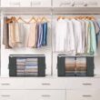 90L Large Storage Bags, 6 Pack Clothes Storage Bins Foldable Closet Organizers Storage Containers with Durable Handle for Clothing, Blanket, Comforters, Bed Sheets, Pillows and Toys (Gray) - 7