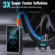 Tire Inflator Portable Air Compressor - Air Pump for Car - 18000mAh Electric Air Compressor (Black)