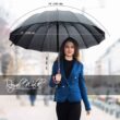 Royal Walk Windproof Large Umbrella for Rain 54 Inch Automatic Open for 2 Persons Wind Resistant Big Golf Umbrellas for Adult Men Women Classic Wooden Handle Fast Drying Strong 16 Ribs Travel 120cm - 4