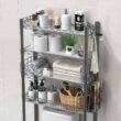 Hodonas Bathroom Organizer Over Toilet Storage, 4-Tier Toilet Shelf Bathroom Shelves Over Toilet, Gray Hodonas Bathroom Organizer Over Toilet Storage, 4-Tier Toilet Shelf Bathroom Shelves Over Toilet, Above Toilet Storage Rack Bathroom Space Saver, Gray - 4
