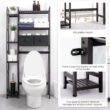 Homde Over The Toilet Storage with Basket and Drawer, Bamboo Bathroom Organizer with Adjustable Shelf & Waterproof Feet Pad, Space Saver Storage Rack for Bathroom, Restroom, Laundry, Brown - 4