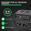 F2C Compost Bin Outdoor Dual Chamber Tumbling Composter 43 Gallon BPA Free Large Tumbler Composters Tumbling