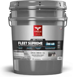 Triax Fleet Supreme 5W-40 ESP API CK-4 Full Synthetic Diesel Engine Oil, Friction Optimized and Boosted with Molybdenum and Nano-Boron, Superb Powerstroke Performance (5 Gallon Pail) - 1