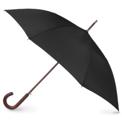 Totes Eco Auto Open Umbrella Classic Wooden J Stick Handle with Easy Grip