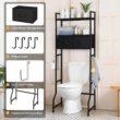 ETELI Over The Toilet Storage Cabinet with Fabric Drawers 3 Tier Bathroom Shelf Over Toilet Space Saving Behind Toilet Bathroom Organizer Black - 3