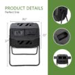 F2C Compost Bin Outdoor Dual Chamber Tumbling Composter 43 Gallon BPA Free Large Tumbler Composters Tumbling