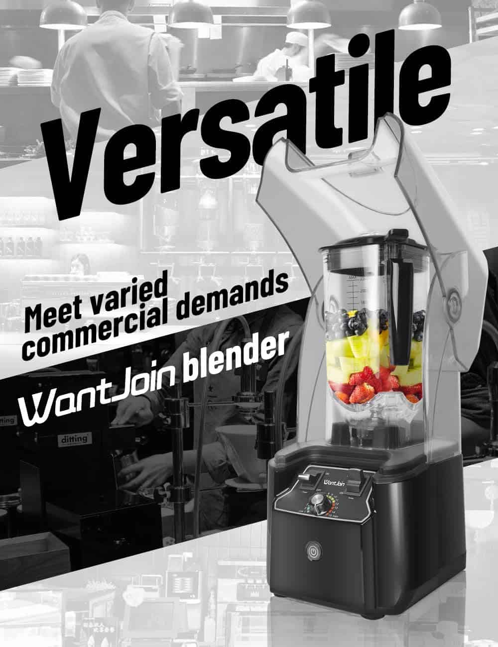 WantJoin Commercial Blender 2200W - Quiet Sound Enclosure, Powerful Professional-Grade, Self-Cleaning, Black WantJoin Commercial Blender 2200W - Quiet Sound Enclosure, Powerful Professional-Grade, Self-Cleaning, Black - Image 7