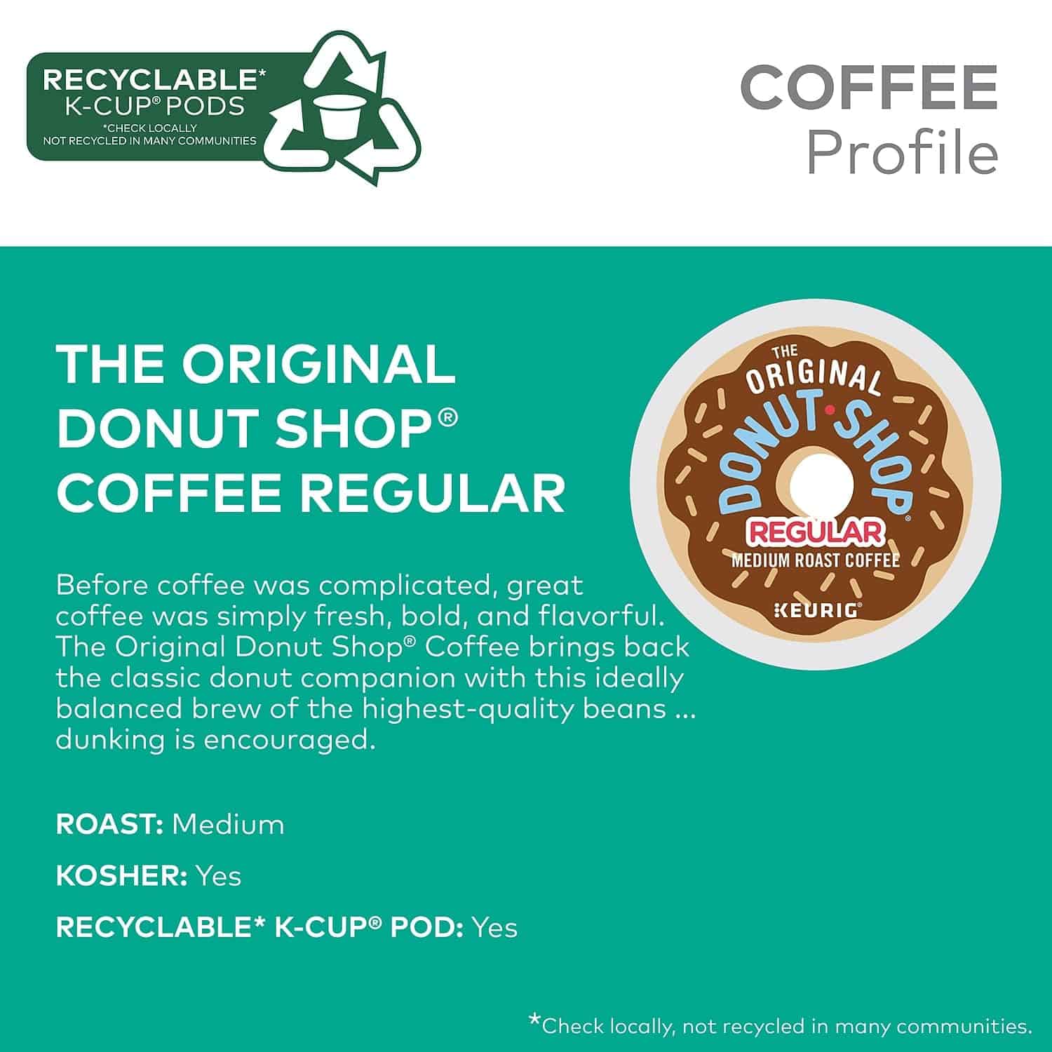 The Original Donut Shop Regular Keurig Single-Serve K-Cup Pods, Medium Roast Coffee, 96 Count (4 Packs of 24) The Original Donut Shop Regular Keurig Single-Serve K-Cup Pods, Medium Roast Coffee, 96 Count (4 Packs of 24) - Image 2