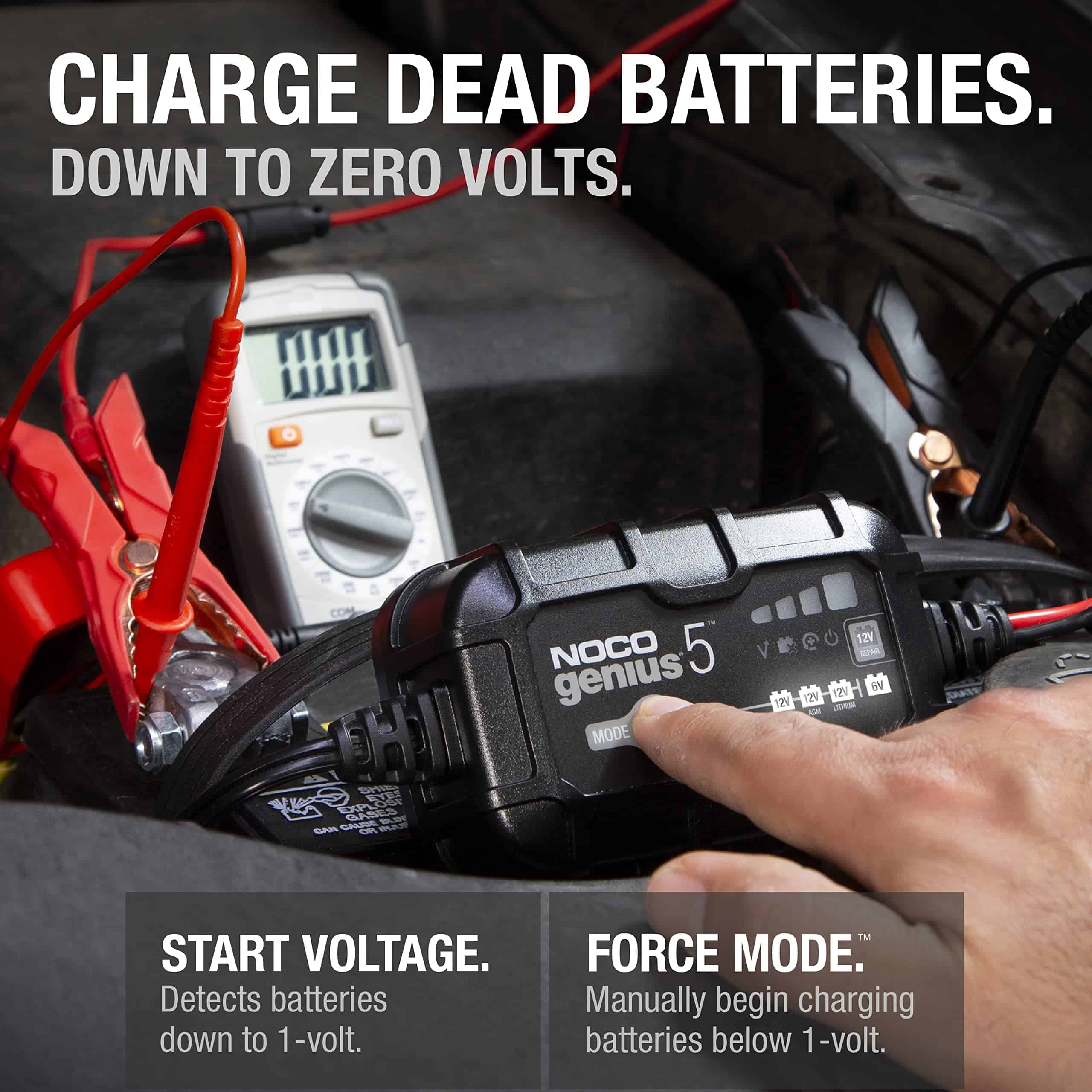 NOCO GENIUS5, 5A Smart Car Battery Charger, 6V and 12V Automotive Charger NOCO GENIUS5, 5A Smart Car Battery Charger, 6V and 12V Automotive Charger - Image 6