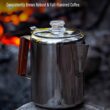 COLETTI Bozeman Camping Coffee Pot – Percolator Coffee Pot for Campfire or Stove Top Coffee Making – 9 CUP