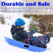 Slippery Racer Downhill Sprinter Flexible Kids Toddler Plastic Cold-Resistant Toboggan Snow Sled with Pull Rope and Handles, Blue
