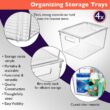 ClearSpace X-Large Plastic Storage Bins With Lids - Perfect for Kitchen, Pantry, Fridge Organization and Storage