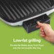 Hamilton Beach Electric Indoor Grill, 6-Serving, Large 90 sq. in. Nonstick Easy Clean Plates, 1200 Watts, Silver (25371)