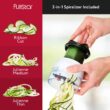 Fullstar All-in-1 Vegetable Chopper, Mandoline Slicer & Cheese Grater (6 in 1, Black/White)