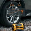 AStroAI Tire Inflator Portable Air Compressor Pump 150PSI 12V DC/110V AC with Dual Metal Motors & LED Light
