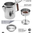 COLETTI Bozeman Camping Coffee Pot – Percolator Coffee Pot for Campfire or Stove Top Coffee Making – 9 CUP