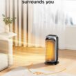 Dreo Space Heaters for Indoor Use, 15 Inch Portable Heater with 70°Oscillation, 1500W Electric Heaters with Remote
