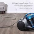Eureka WhirlWind Bagless Canister Vacuum Cleaner, Lightweight Vac for Carpets and Hard Floors, Blue - 12