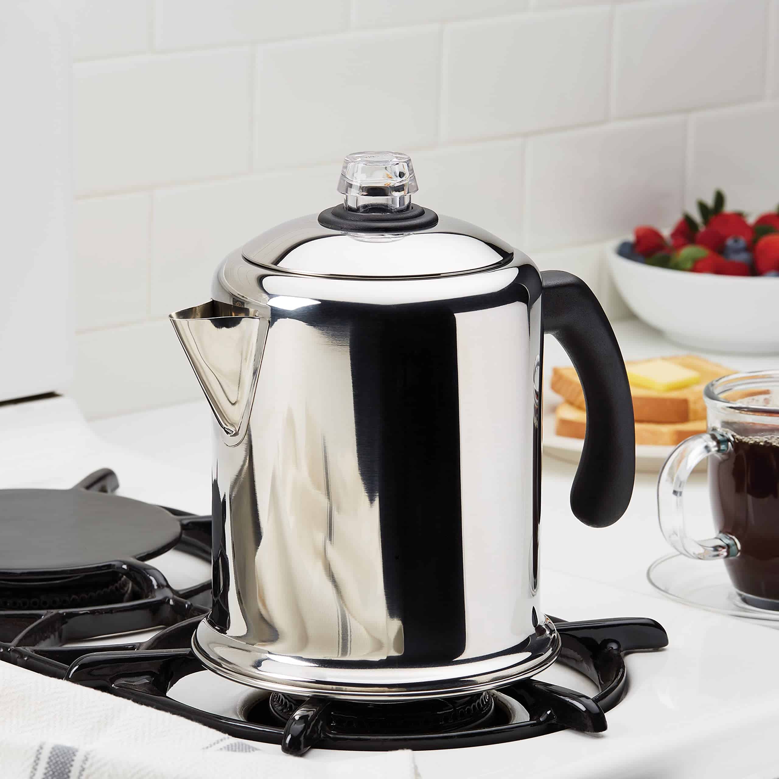 Farberware 50124 Classic Yosemite Stainless Steel Coffee Percolator - 8 Cup, Silver Farberware 50124 Classic Yosemite Stainless Steel Coffee Percolator - 8 Cup, Silver - Image 3
