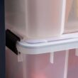 IRIS USA 2Pack 74qt WEATHERPRO Airtight Plastic Storage Bin with Lid and Seal and Secure Latching Buckles