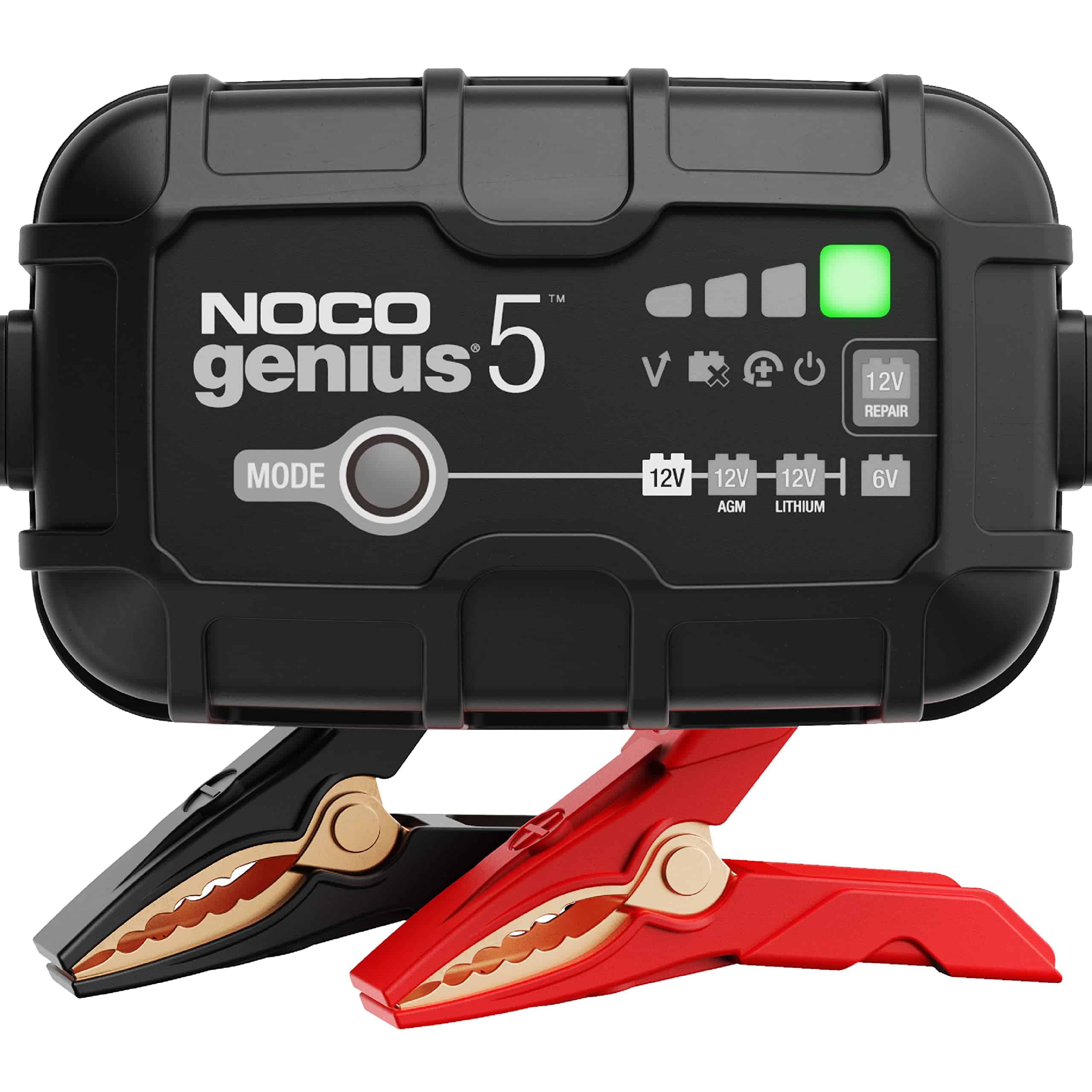NOCO GENIUS5, 5A Smart Car Battery Charger, 6V and 12V Automotive Charger NOCO GENIUS5, 5A Smart Car Battery Charger, 6V and 12V Automotive Charger