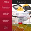 Fullstar All-in-1 Vegetable Chopper, Mandoline Slicer & Cheese Grater (6 in 1, Black/White)
