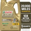 Castrol Edge Extended Performance 5W-30 Advanced Full Synthetic Motor Oil, 5 Quarts, Pack of 3 - 2