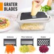 Mueller Pro-Series 10-in-1, 8 Blade Vegetable Chopper, Onion Mincer, Cutter, Dicer, Egg Slicer with Container