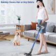 MIBODE Cordless Vacuum Cleaner, Powerful Stick Vacuum with 3 Suction Modes, Max 45Mins Runtime Rechargeable Vacuum