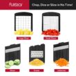 Fullstar All-in-1 Vegetable Chopper, Mandoline Slicer & Cheese Grater (6 in 1, Black/White)
