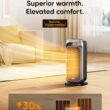 Dreo Space Heaters for Indoor Use, 15 Inch Portable Heater with 70°Oscillation, 1500W Electric Heaters with Remote