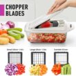 Mueller Pro-Series 10-in-1, 8 Blade Vegetable Chopper, Onion Mincer, Cutter, Dicer, Egg Slicer with Container