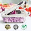 Mueller Pro-Series 10-in-1, 8 Blade Vegetable Chopper, Onion Mincer, Cutter, Dicer, Egg Slicer with Container