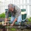 KVR Upgraded Garden Kneeler and Seat with Thicken & Widen Soft Kneeling Pad, Heavy Duty Foldable Gardener Stool