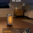 Dreo Space Heaters for Indoor Use, 15 Inch Portable Heater with 70°Oscillation, 1500W Electric Heaters with Remote